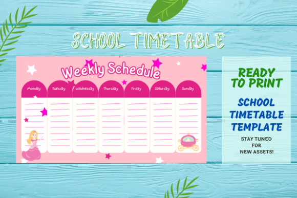 Download Princess Theme Weekly Schedule Template - Weekly schedule Collection