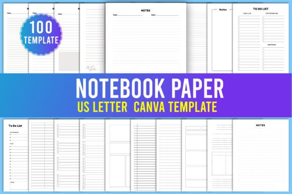 Download Notebook Paper Mega Bundle KDP Interiors - Bundle kdp interior Collection