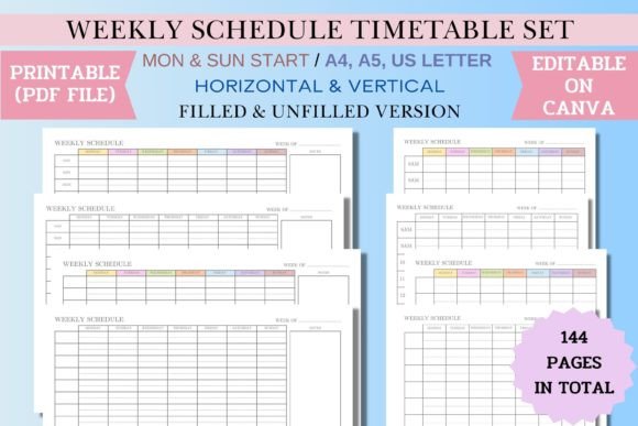 Download Minimalist Weekly Schedule - Weekly schedule Collection