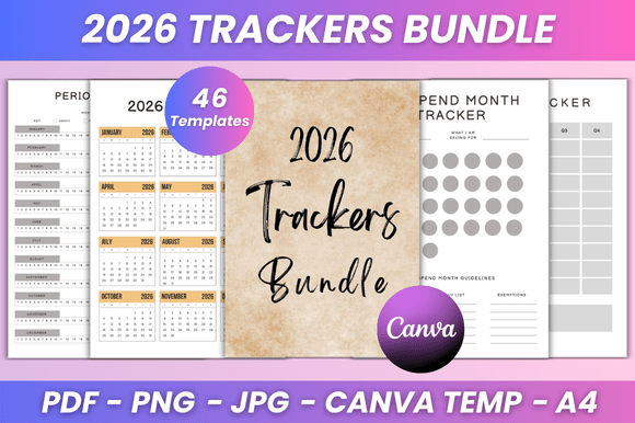 Download 2026 Trackers Bundle Kdp Interior - Bundle kdp interior Collection