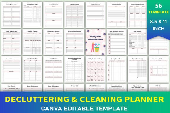 Download Editable Decluttering &amp; Cleaning Planner - Declutter Collection
